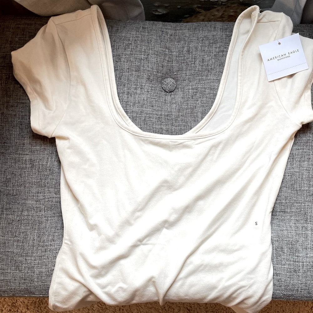 American Eagle Scoop bodysuit in ivory